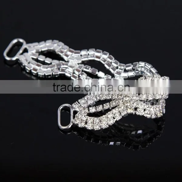 Five Parts Hot Bling Diamonde Bikini Silver Rhinestone Connectors Made in China B01721Y photo-3