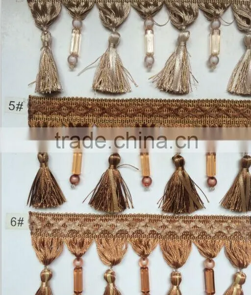 [YZLACE] Tassels Lace Curtains Wholesale 11001 photo-2
