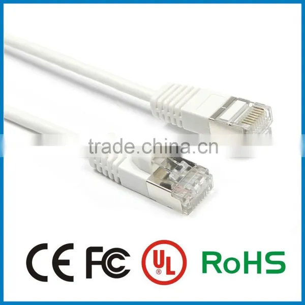 China Cables Red /white Color With Individual Shielding Cat6a Patch Cord Cable photo-3