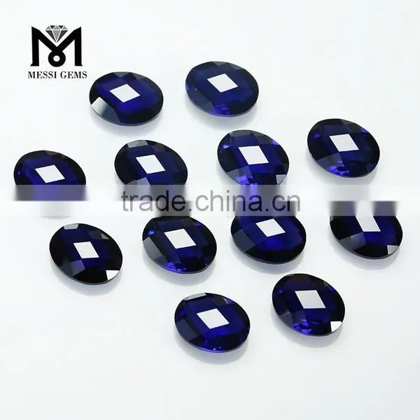 Double Briolette Faceted Oval 7 x 9 mm 34# Sapphire Corundum Stone photo-4