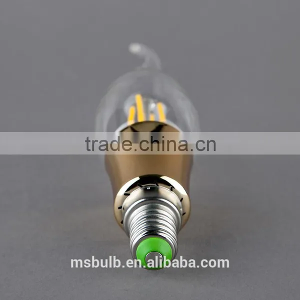 Cheap Led Bulb E14/27 Lamp 220-240V Filament Candle Light With Gold/silver/white/blue Plastic photo-5