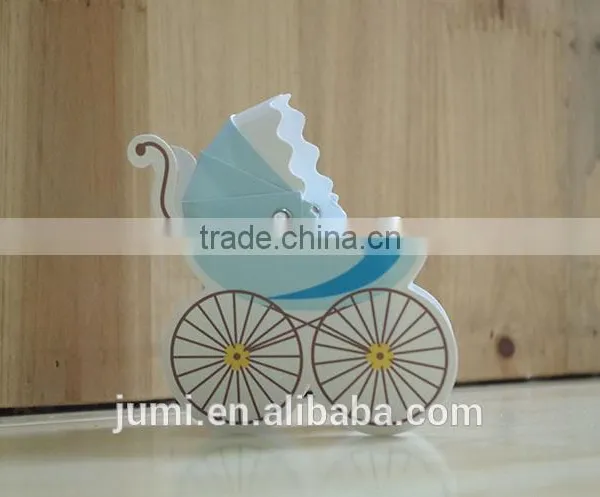Baby Carriage Stroller Birthday Boy Girl Baby Shower Favor Candy Box photo-2