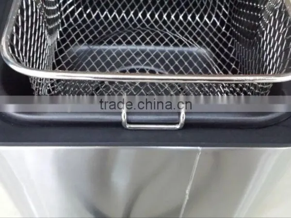 Best Selling1.5L 900W Adjustable and Visiable Square Stainless Steel Housing Material and Enamel Tank Deep Fryer With GS/CB/CE photo-5