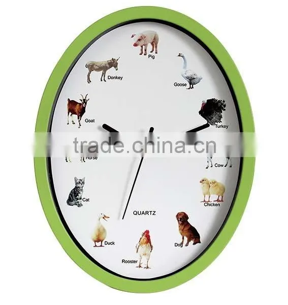 Oval Hourly Chime Musical Wall Clock photo-2