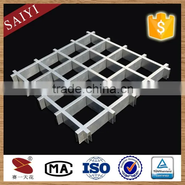 Cell Size 100mm*100mm Subway Station Decoration of Aluminum Grid Design photo-3