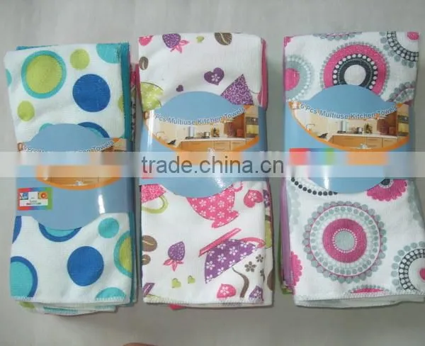 Printed Microfiber Towel Kitchen Towel Cotton Dish Towel Made in China photo-3