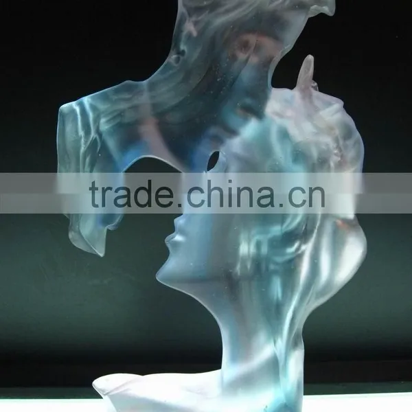 BJ005 Pate de Verre Crystal Statue Souvenir photo-4