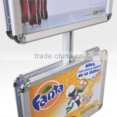 High Quality Aluminum Free Standing Poster Frame Display, 3 Tier Floor Standing Display photo-2