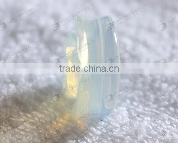 Carved Flower Gemstone Ear Plugs photo-5