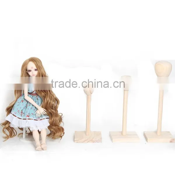 Wooden Hair Wig Stand for 1/3 1/4 1/6 BJD SD Dolls photo-2