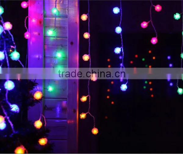 Christmas Rechargeable 30LED Plush Ball Solar Festival Lights photo-2