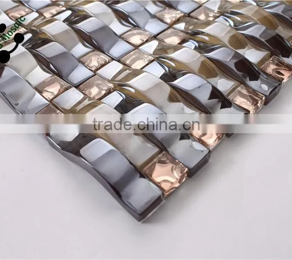 SMP25 Classical Crystal Mosaic Clear Glass Mosaic Tile Colored Mosaic photo-3