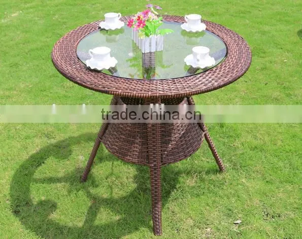 Hot Selling New Style Cheap Old Europe Style PE Rattan Garden Furniture Table Set photo-3