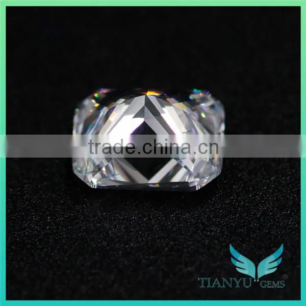 Wholesale Loose Synthetic CZ Stone 8*10 White Heat Octagon Cubic Zircon Price photo-3