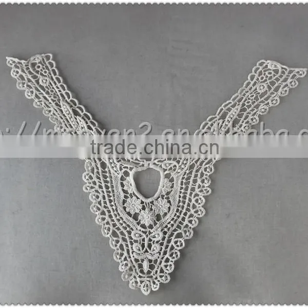 2016 New Embroidered Designs Collar, Machine Made Lace Collars, off White Cotton Lace Collar photo-5