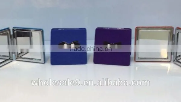 Square Pu Leather Folding Cosmetic Mirror photo-4