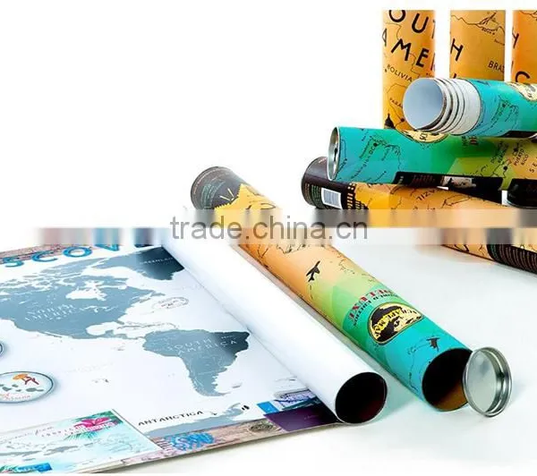 Scrape Map World Map Personalized Scrape off XL Size Unique and Large World Map Poster With a Layer AMA-16 photo-2