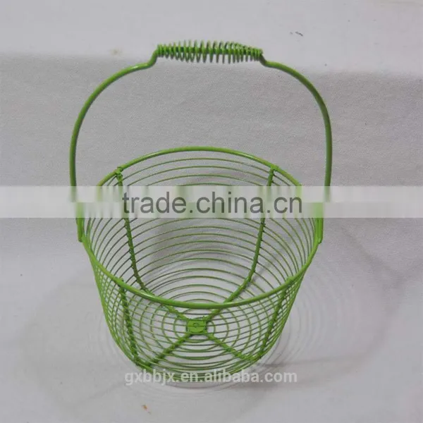 Set of Three Metal Wire Fruit Basket With Handle photo-2