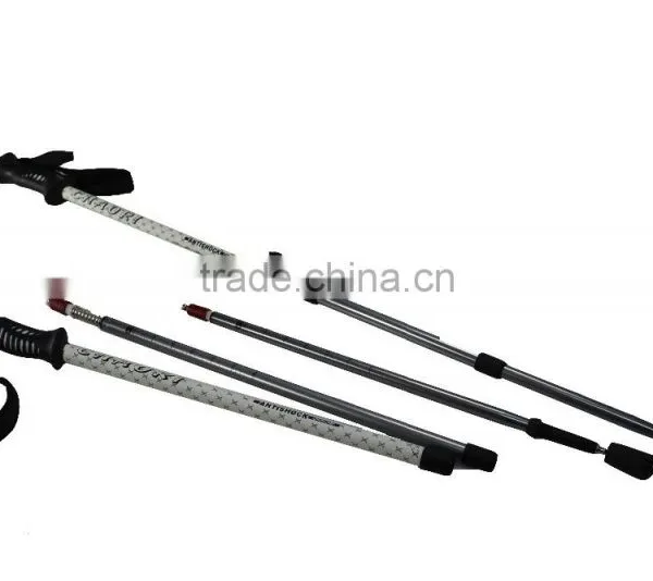 Trekking Stick, 6061 Aluminum, Quick Internal Lock, Anti Shock, 3 Sections SZ15349 photo-2
