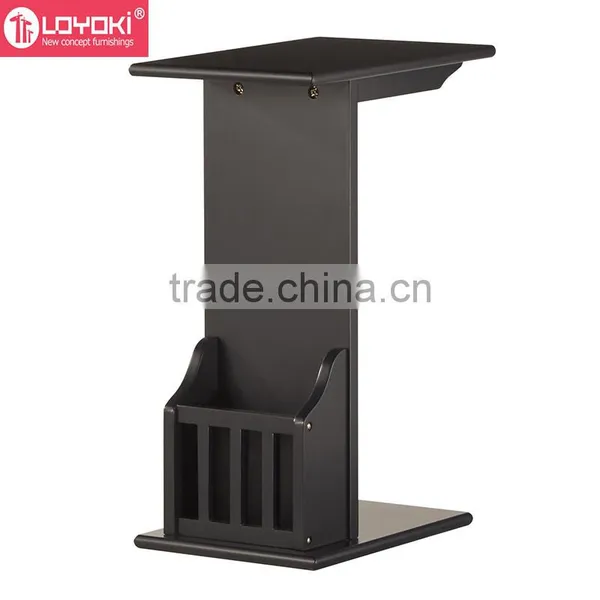 New Design Wood Sofa Side Table Wooden Magazine Rack Wood Side Table photo-4