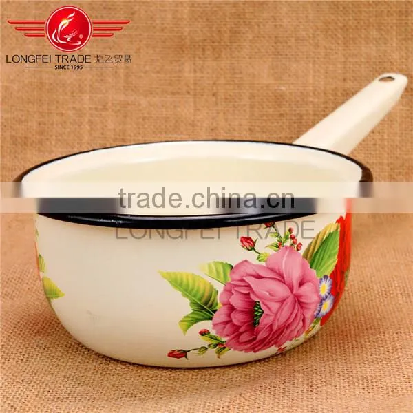 Competitve Price With Fancy Painting Full Decal 18cm Enamel Water Ladle/water Scoop photo-3