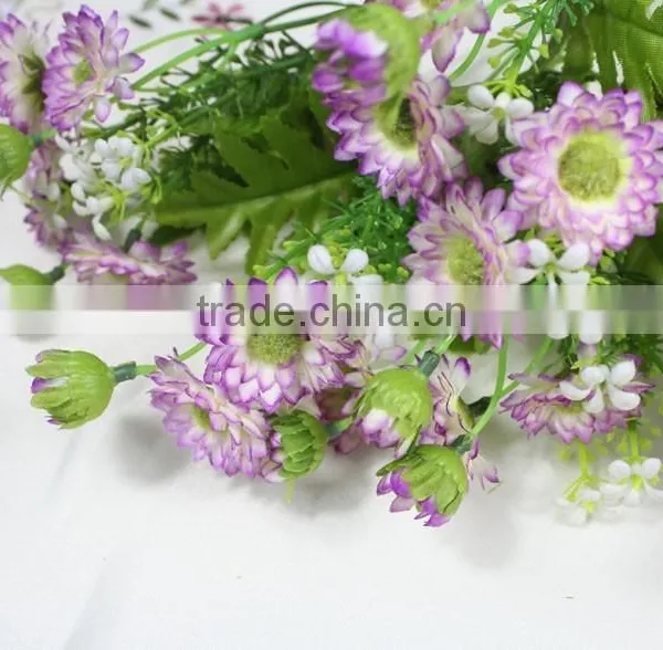 Small Chrysanthemum Bouquet Artificial Chrysanthemum Bouquet Decorative Flowers Landscaping Flowers photo-2