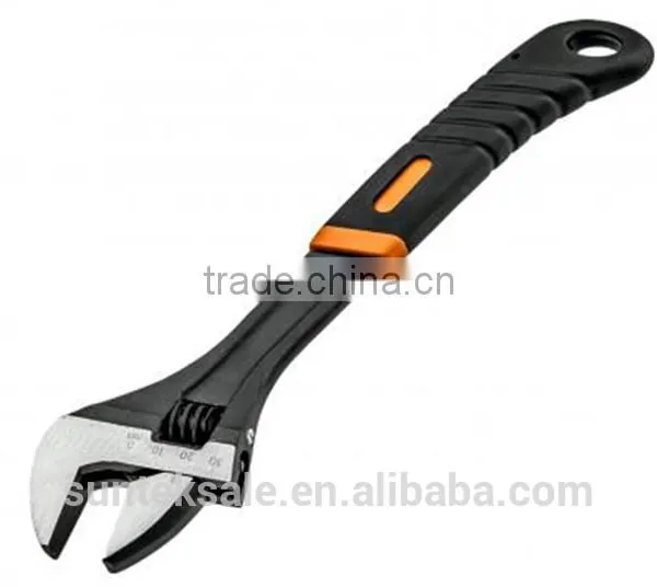 Rubber Handle Adjustable Wrench Laser Compliance