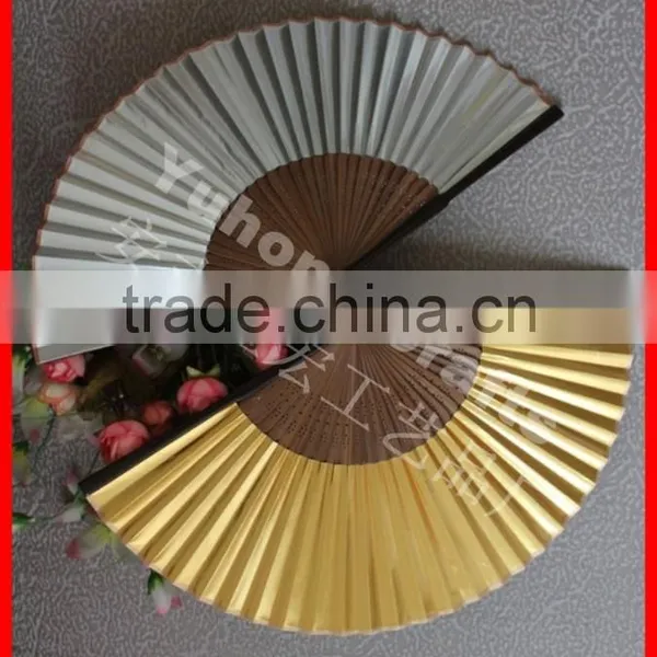 Gold and Silver Color Japanese Hand Fan photo-4