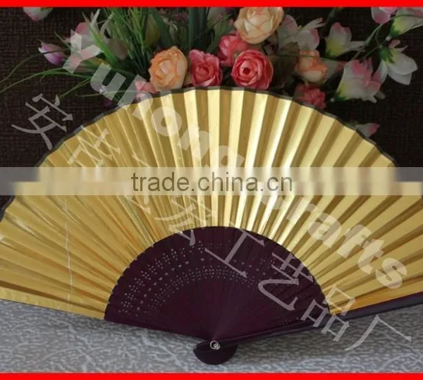 Japanese Style Gold Color Paper Fan Promotional photo-3