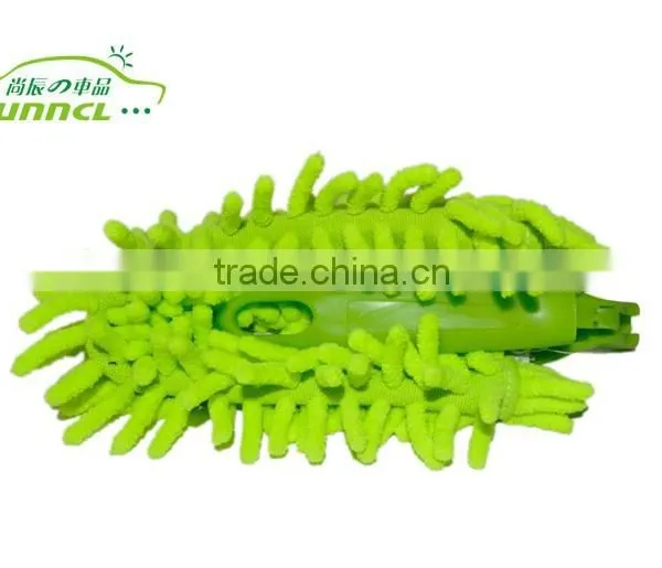 Folding 100% Polyester Chenille Car Brush , Microfiber Car Cleaning Brush photo-3
