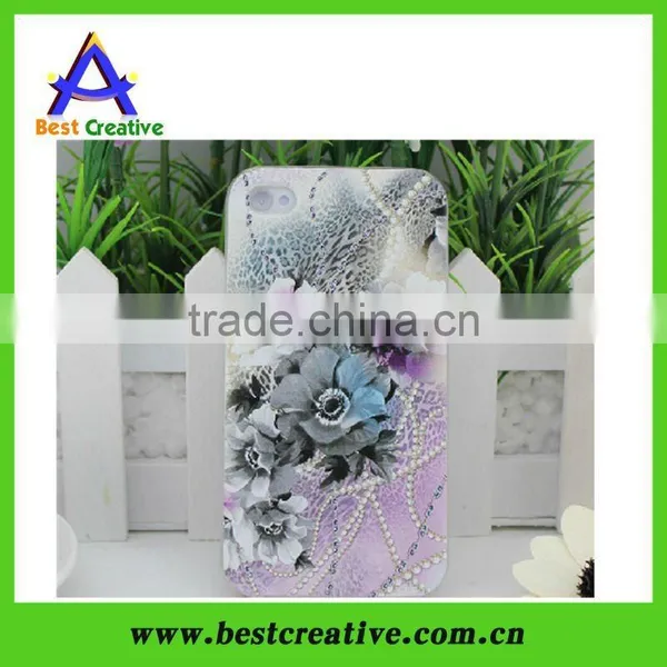 Flower Case for Iphone 4 Jeweled for Iphone Cases