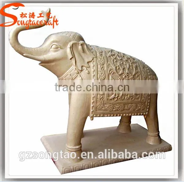 Great Quality of Outdoor Decoration Equipment Life Size Fiberglass Thailand Elephant Statue photo-4