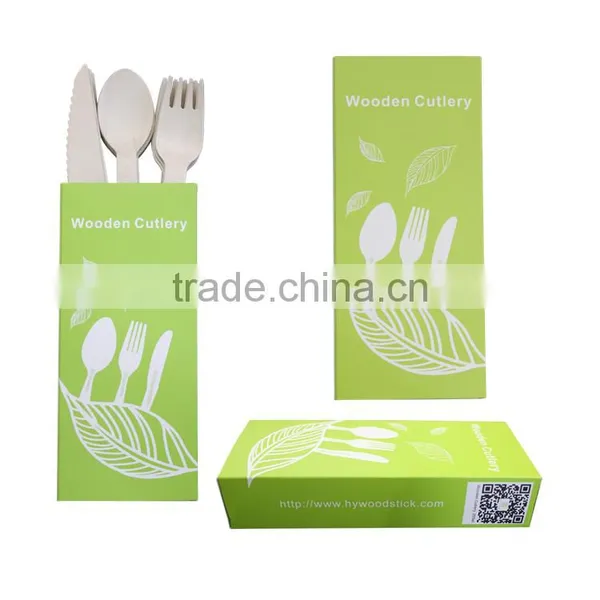 Birch Restaurant Disposable Wooden Cutlery Set photo-6