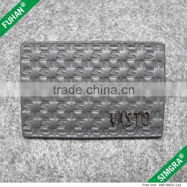 Faux Double Layer Leather Patch With Embossed Logo photo-4