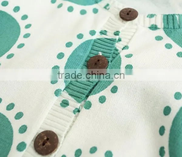 Top Quality Cotton Material Knit Kids Long Sleeve Sweater With Big Polka Dot photo-3