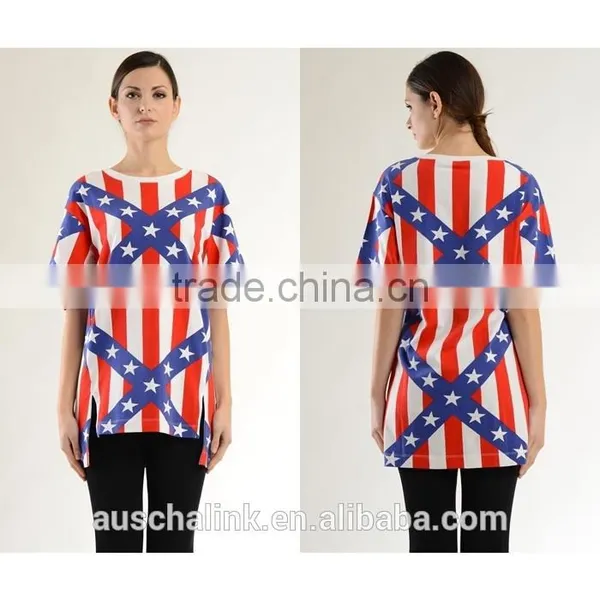 Hot Sale Custom 100 Combed Cotton T-shirts With Star Printing photo-6
