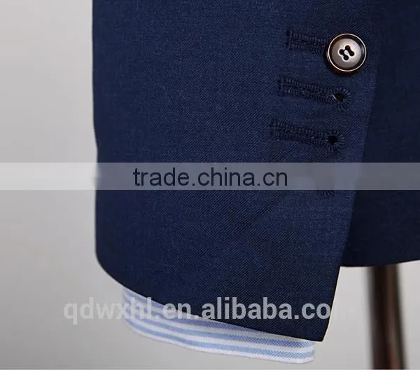 Super 120's 100%wool One Buttons Notch Lapel Grey Coat Pant Men Suit photo-3