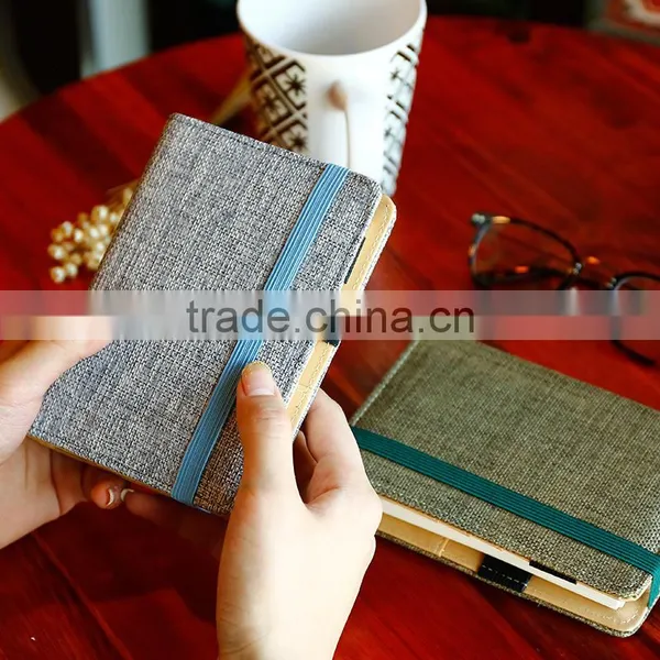 A6 Custom PU Cover With Elastic Band Loose Leaf Binding Personal Diary Planner Debossed/emboss/gold Foil Logo photo-5