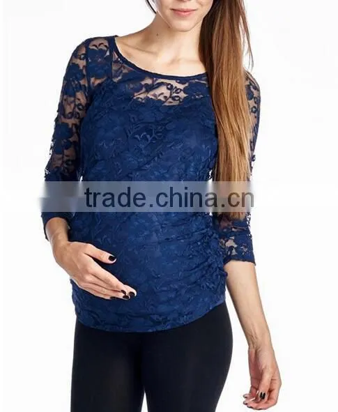 Wholesale Office Maternity Clothes Lace Design Clothing photo-2