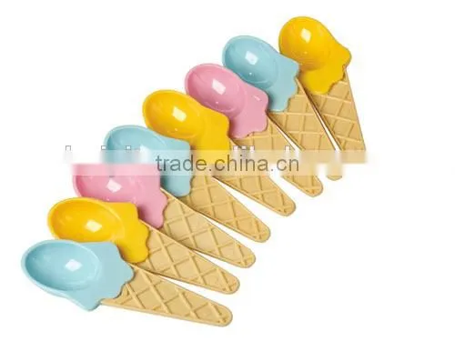 Food Grade Plastic Ice Cream Bowl With Spoon photo-3