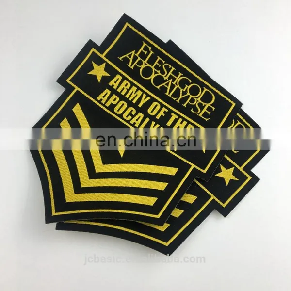 Custom Sewn on Woven Brand Patches for Garment Clothing photo-6