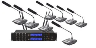 Professional Black 8 Headset Mic 8 Channels Multichannel UHF 8 Channels Wireless Microphone System