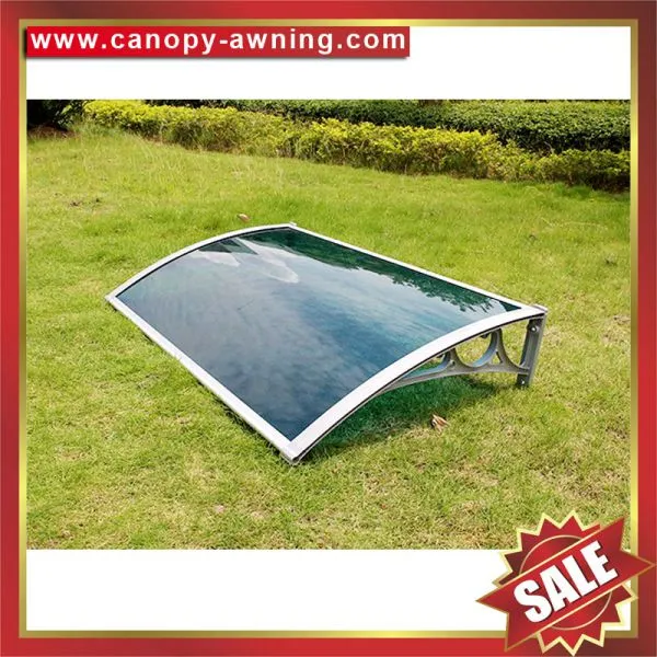 Hot Sale House Door Window Diy pc Polycarbonate Awning Canopy Shelter Canopies Shield Cover Shield With Aluminum Alu Bracket Support Arm photo-4