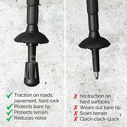Rubber Tip for Walking Stick Trekking Poles - Replacement Pole Tip Protectors Fits Most Standard Hiking Poles