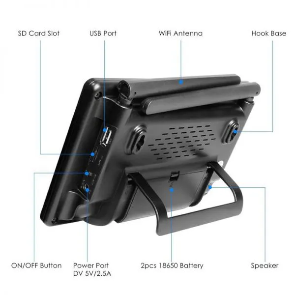 2CH 2.0MP CCTV Wireles Home Security WiFi NVR Alarm System Kits With 7 Inch Touch Screen photo-3