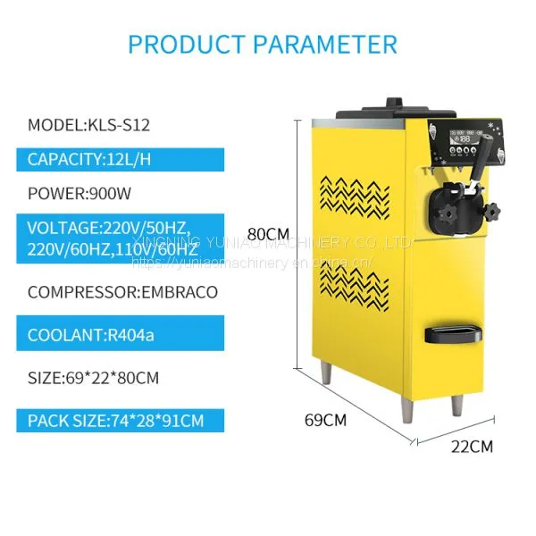Mini Single Flavor Ice Cream Machine Table Model for Cold Drink Shops Bars Soft Ice Cream Machine photo-2