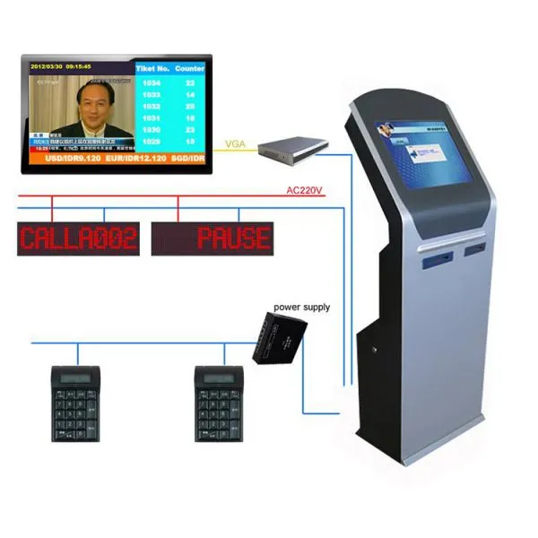 17/19 Inch Wire Electronic Bank Queue Ticket Dispenser for Queue Management System photo-4