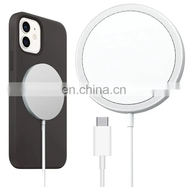 Wholesale 2020 New Magnetic 15W Qi Fast Wireless Magsafe Charger Round Type C For Iphone 12 Pro Max photo-3