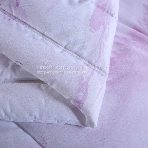 New Products Spring & Autumn Brushed Purple Printed Cashmere Quilt Warm And Comfortable photo-5