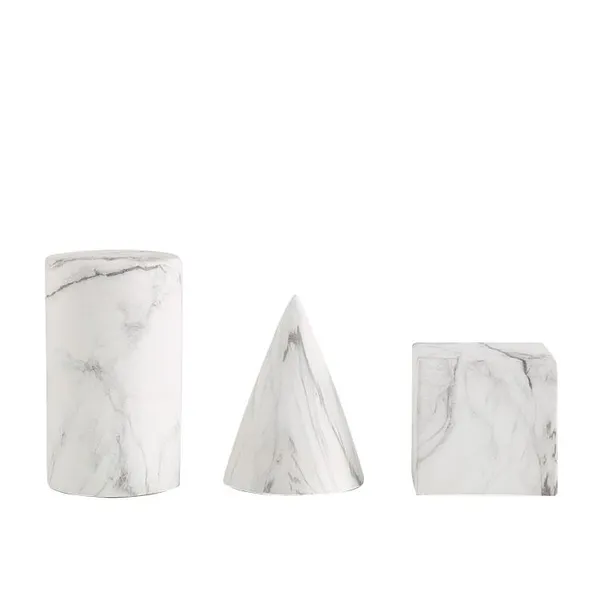 White Geometric Ornaments Drinks Cabinet House Home Hotel Decoration Ceramic Art Handicraft photo-5
